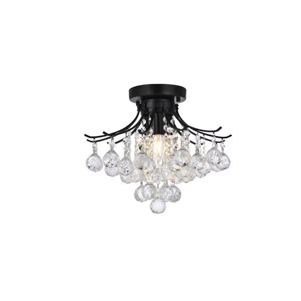V8000F16BK-RC 16 in. Toureg Flush Mount, Black, Lighting Business, Mfr#: LI1738182